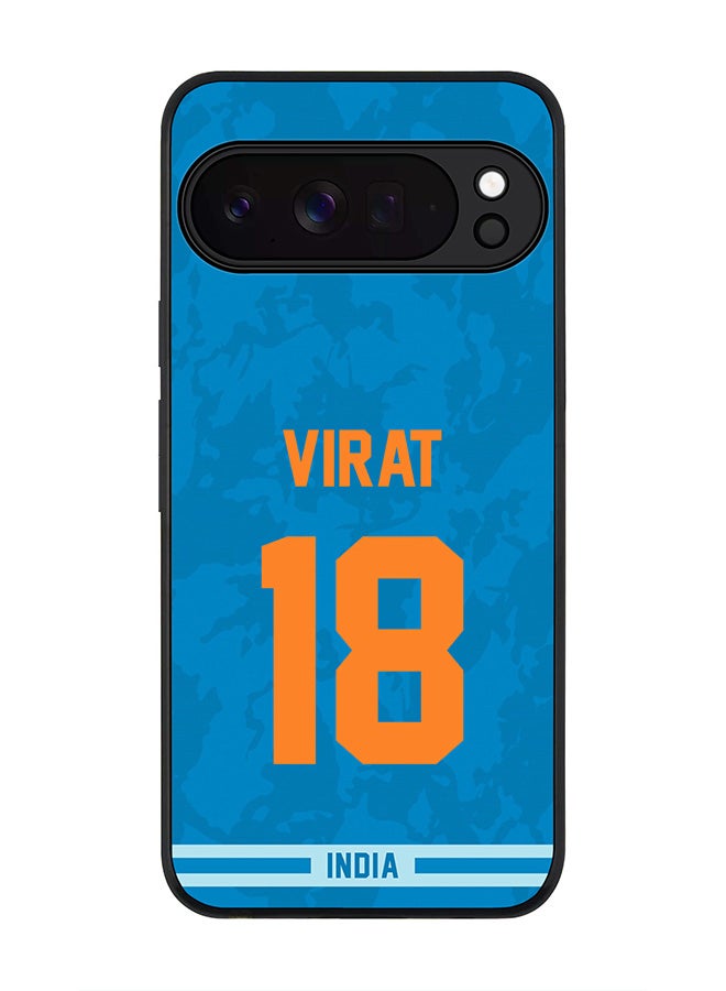 For Google Pixel 10 Pro Case,Slim fit Camera Protection, Shockproof Thin Phone cover  - India Virat Kohli, Jersey No 18